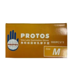Protos - Latex Examination Gloves -white (M)