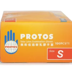 Protos - Latex Examination Gloves -white (S)