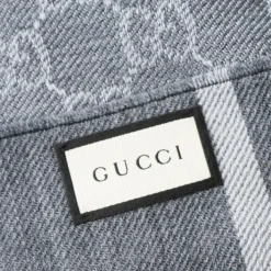 Reversible Arlisse GG Guccissima Scarf Muffler 544619 Grey