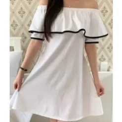 Ruffle Off-Shoulder Dress