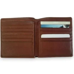RYDER RFID Blocking 12 Pockets Genuine Full Grain Leather Wallet(brown)