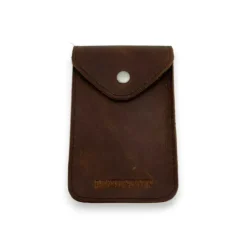 SETH Distressed Leather Business & Travel Pouch(Coffee)
