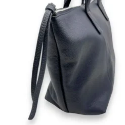 SHILOH Pebbled Grain Cowhide Casual RFID Shoulder Bag(Navy)