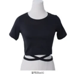 Slim Fit Cross Strap Crop Top
