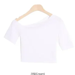 Slim Fit One Shoulder Crop Top