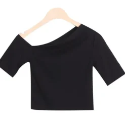 Slim Fit One Shoulder Crop Top