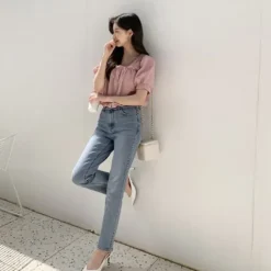 Square Neck Puff Sleeve Blouse