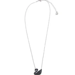 Swarovski Iconic Swan pendant Swan 5347329 - Medium, Black, Rhodium plated