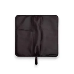 THEO Business Leather RFID Zipper Travel Passport Wallet & Organizer(brown)