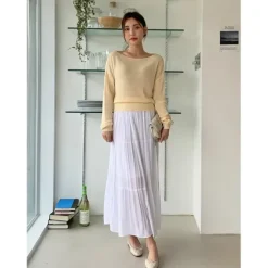 Tiered Flare Long Skirt