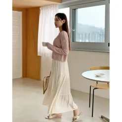 Tiered Flare Long Skirt