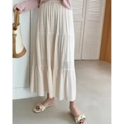 Tiered Flare Long Skirt
