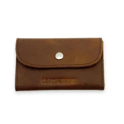 TRIPP Distressed Leather Business Card Case / Coin Pouch(coffee)