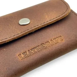 TRIPP Distressed Leather Business Card Case / Coin Pouch(coffee)