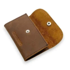TRIPP Distressed Leather Business Card Case / Coin Pouch(coffee)